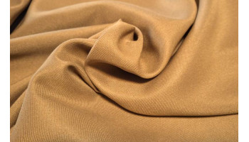 10cm Tischdeckenstoff knitterarm / Polyester-Dekostoff,  Köperbindung, HELLBRAUN   (Grundpreis €8,00/m)